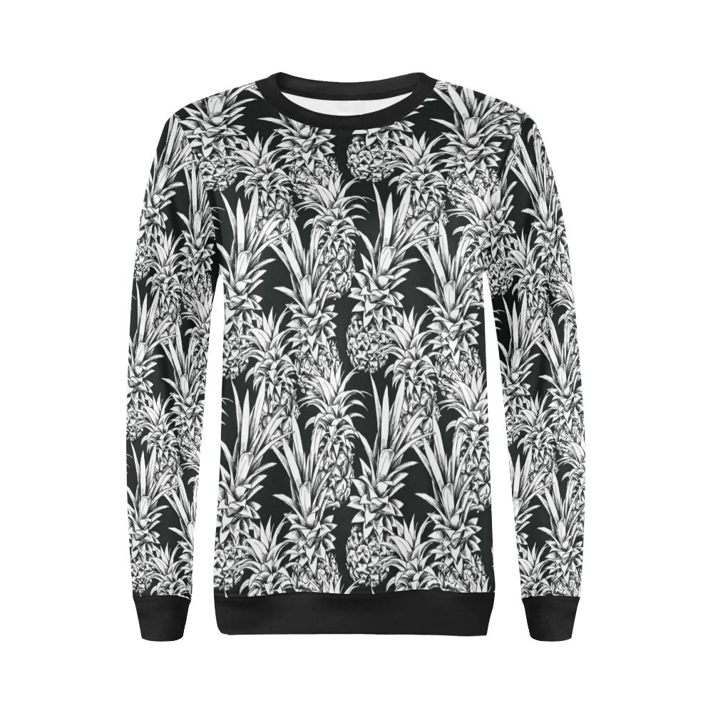 Pineapple Pattern Print Design PP08 Women Long Sleeve Sweatshirt-JorJune