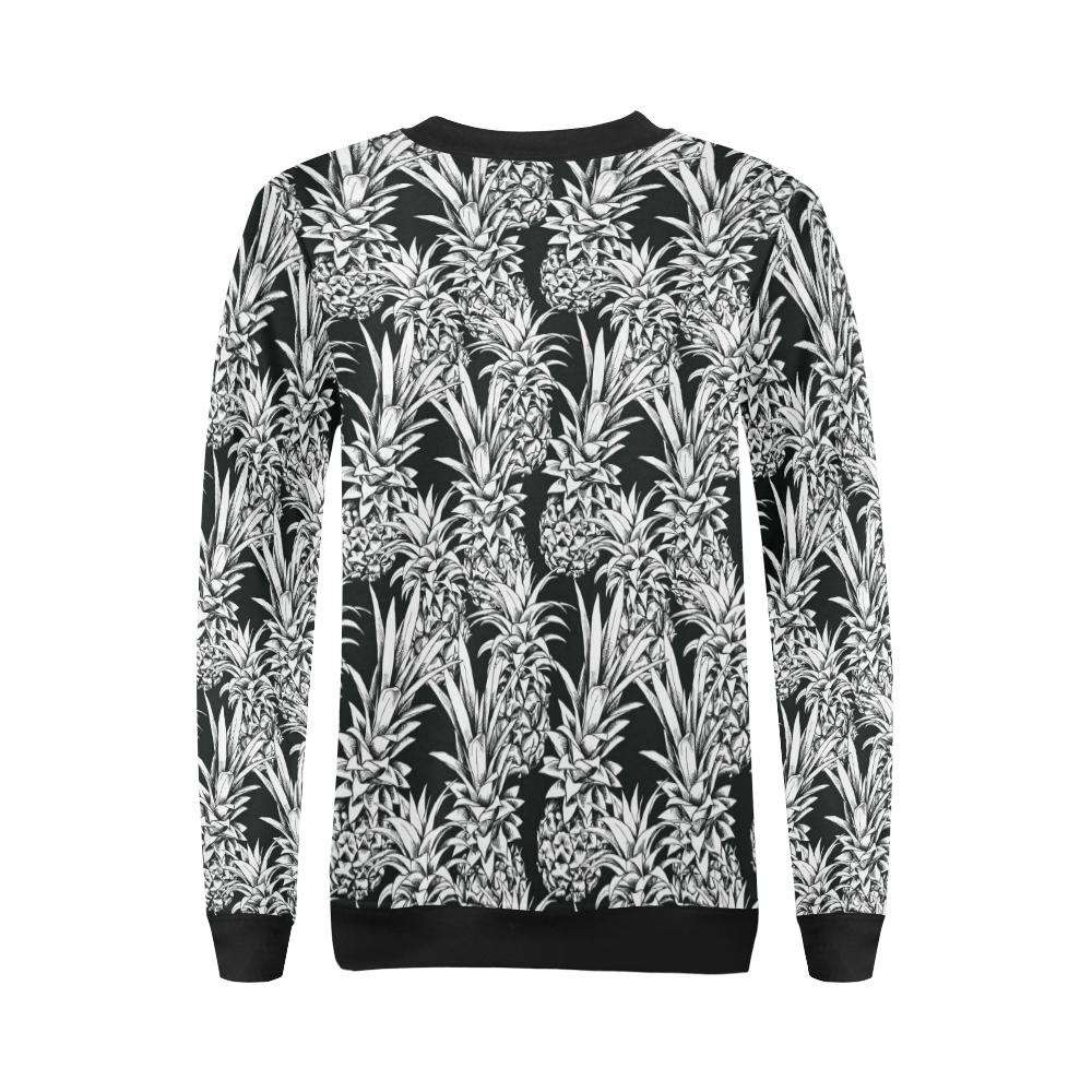 Pineapple Pattern Print Design PP08 Women Long Sleeve Sweatshirt-JorJune