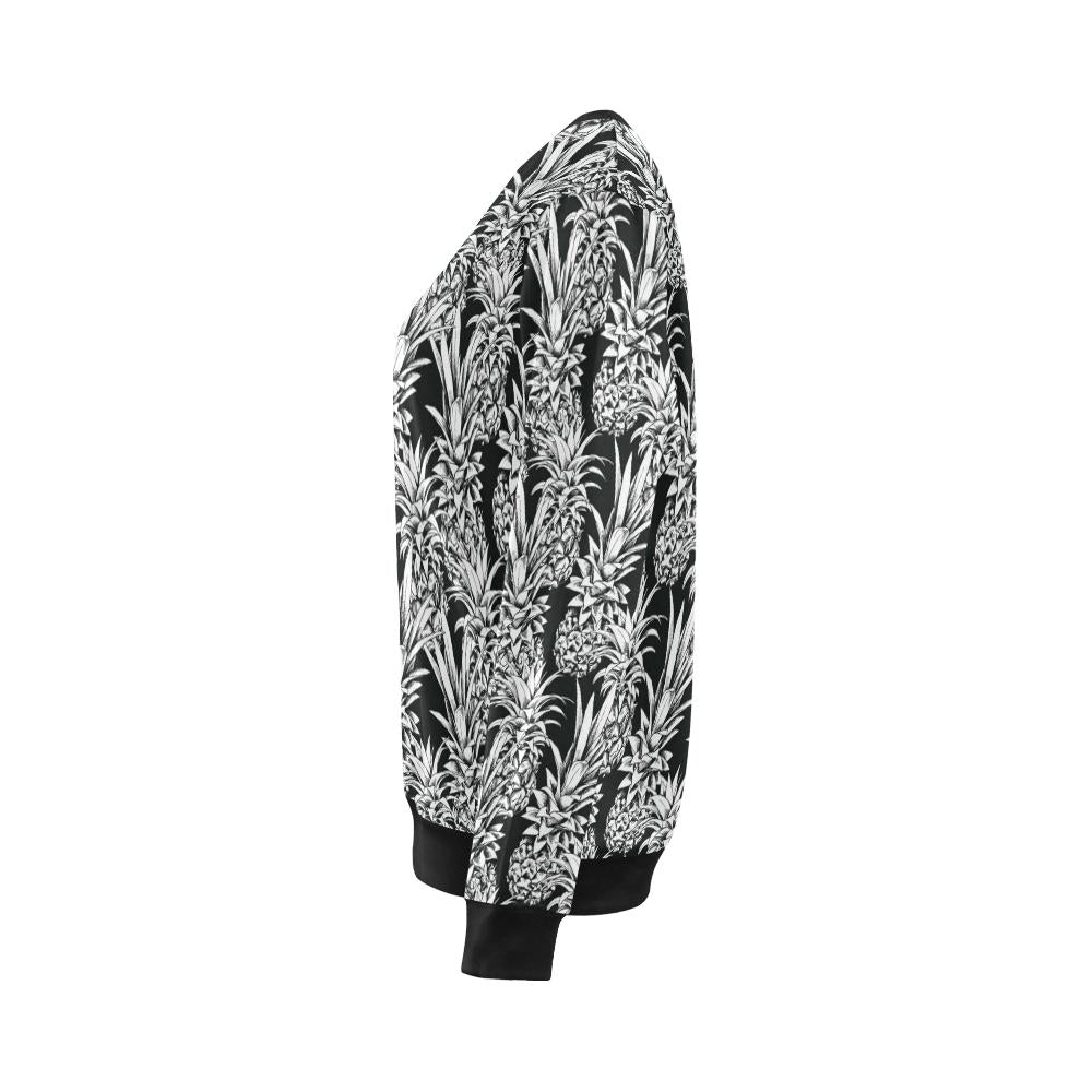 Pineapple Pattern Print Design PP08 Women Long Sleeve Sweatshirt-JorJune