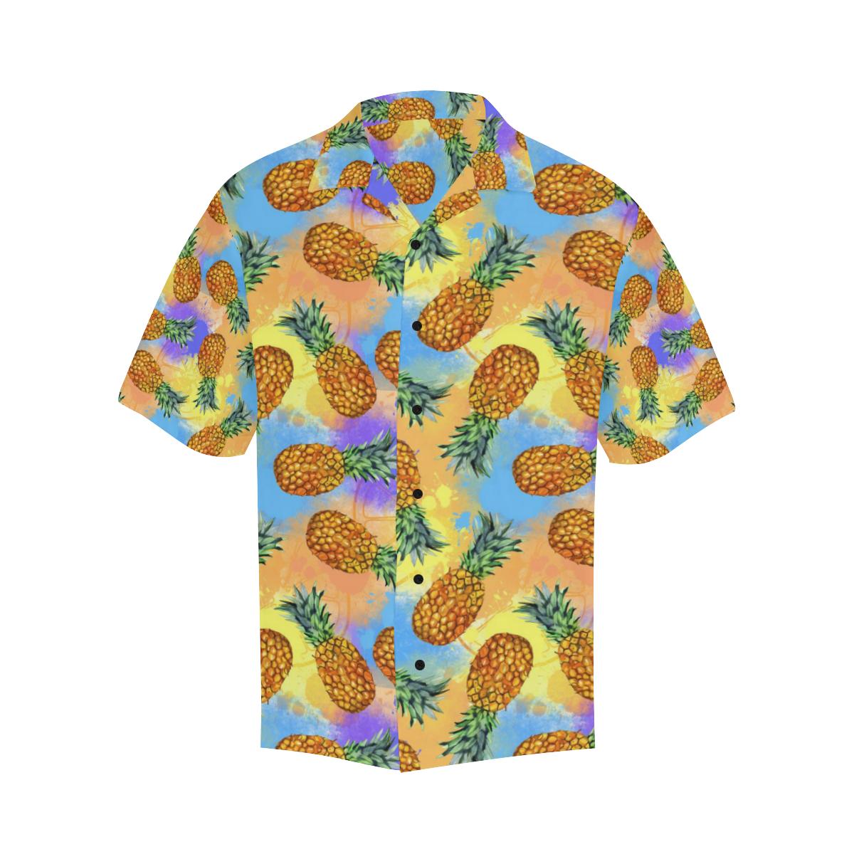 Pineapple Pattern Print Design PP09 Men Hawaiian Shirt-JorJune