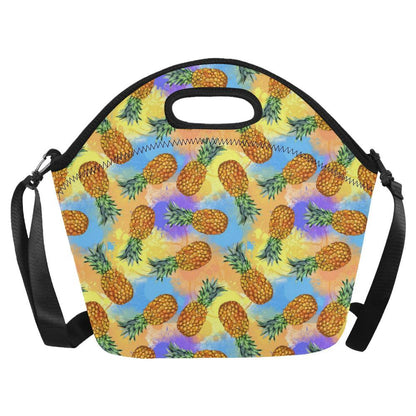Pineapple Pattern Print Design PP09 Neoprene Lunch Bag-JorJune