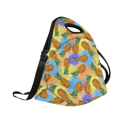 Pineapple Pattern Print Design PP09 Neoprene Lunch Bag-JorJune