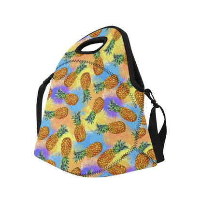 Pineapple Pattern Print Design PP09 Neoprene Lunch Bag-JorJune