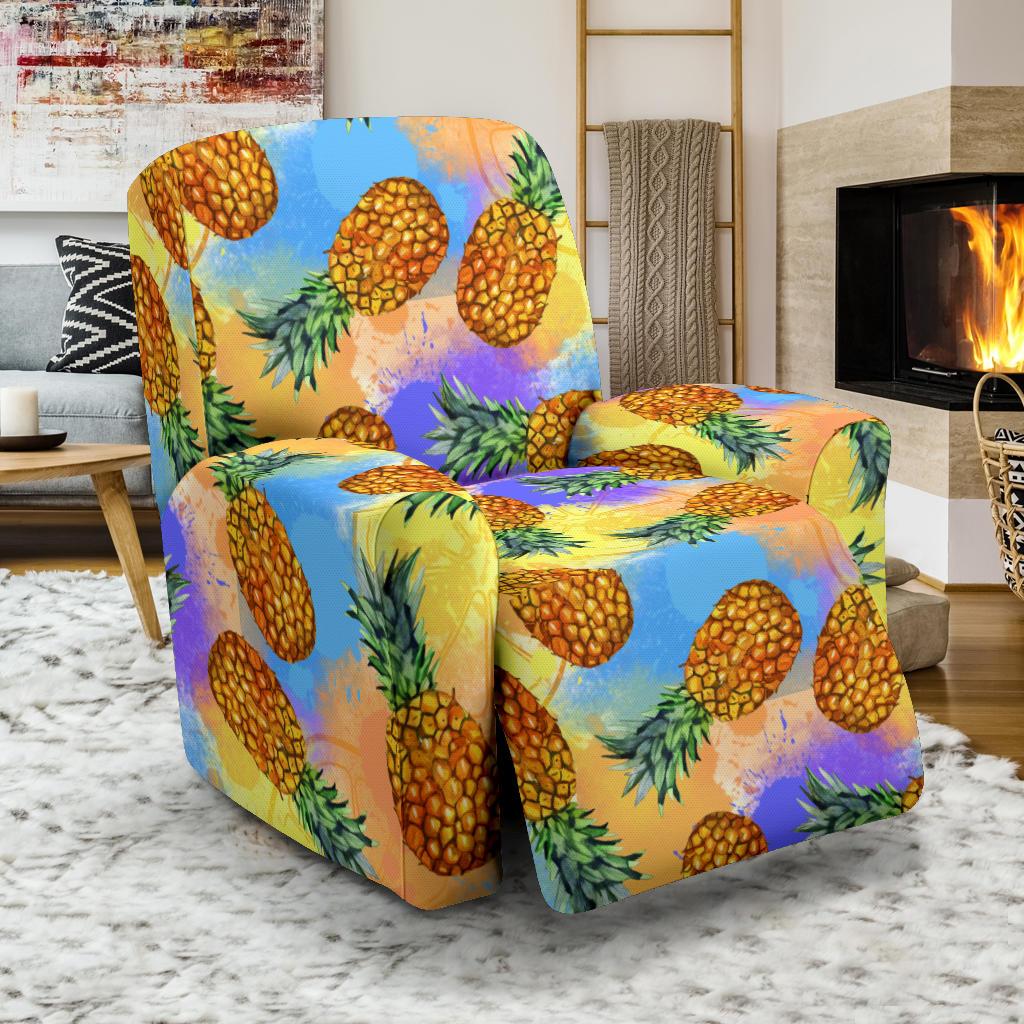 Pineapple Pattern Print Design PP09 Recliner Slipcover-JORJUNE.COM