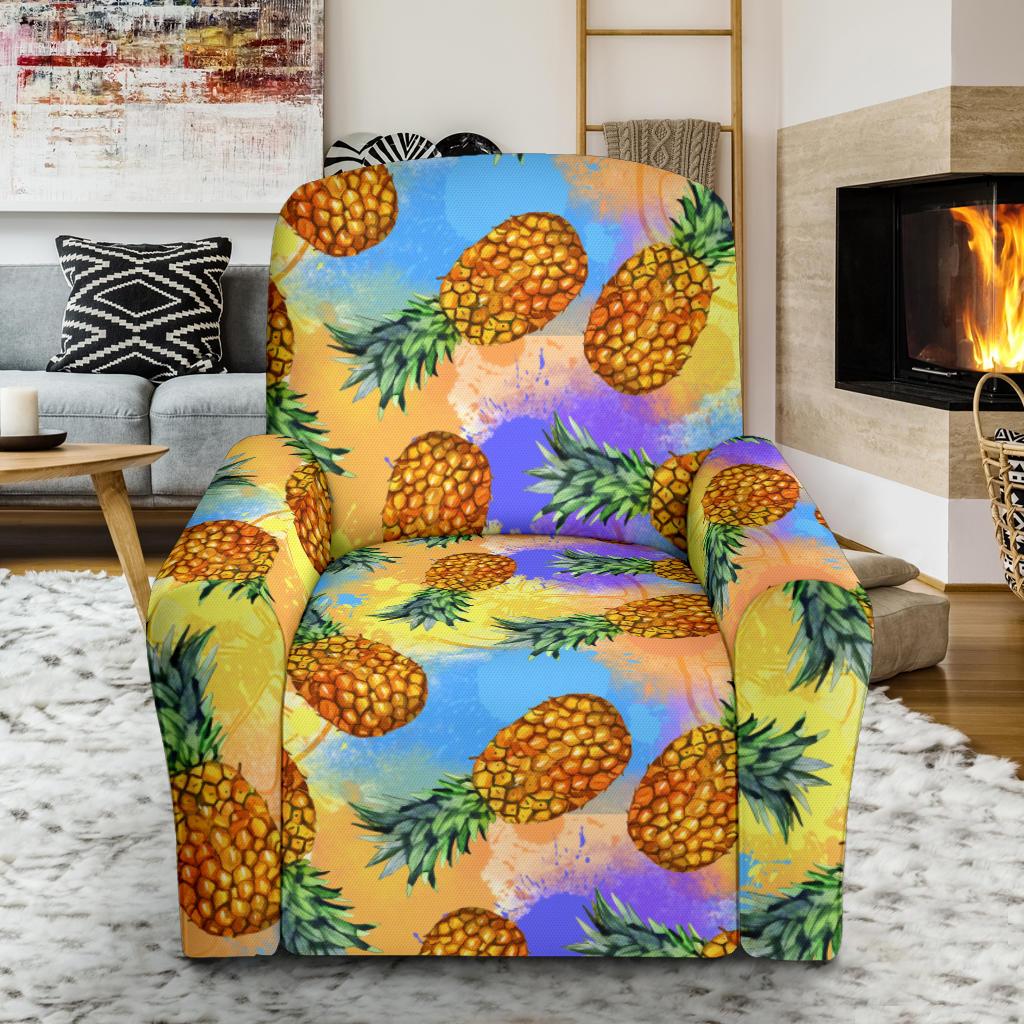 Pineapple Pattern Print Design PP09 Recliner Slipcover-JORJUNE.COM