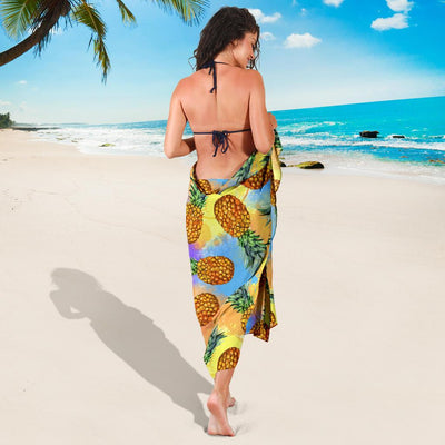 Pineapple Pattern Print Design PP09 Sarong Pareo Wrap-JORJUNE.COM