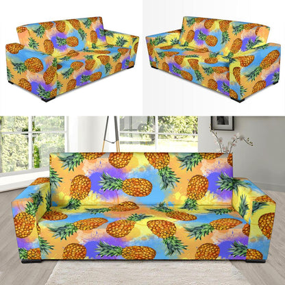 Pineapple Pattern Print Design PP09 Sofa Slipcover-JORJUNE.COM