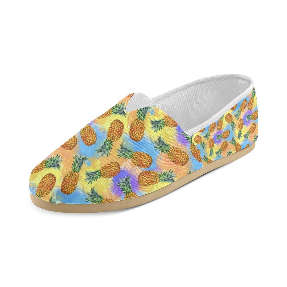 Pineapple Pattern Print Design PP09 Women Casual Shoes-JorJune.com