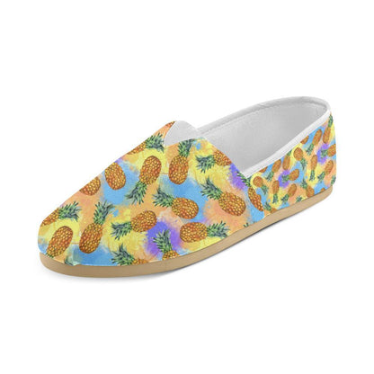 Pineapple Pattern Print Design PP09 Women Casual Shoes-JorJune.com