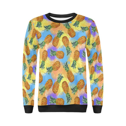 Pineapple Pattern Print Design PP09 Women Long Sleeve Sweatshirt-JorJune