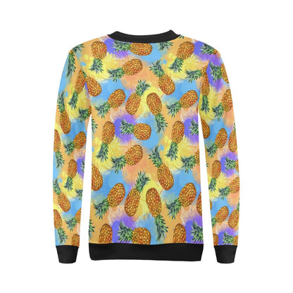Pineapple Pattern Print Design PP09 Women Long Sleeve Sweatshirt-JorJune