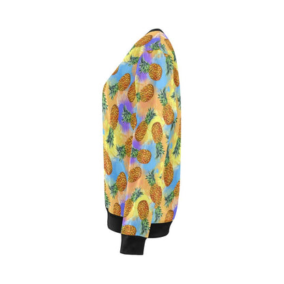 Pineapple Pattern Print Design PP09 Women Long Sleeve Sweatshirt-JorJune