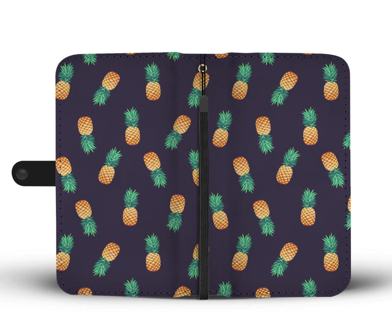 Pineapple Pattern Wallet Phone Case