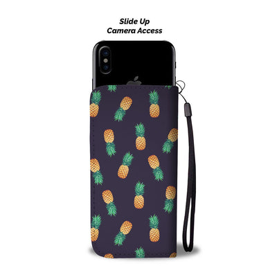 Pineapple Pattern Wallet Phone Case