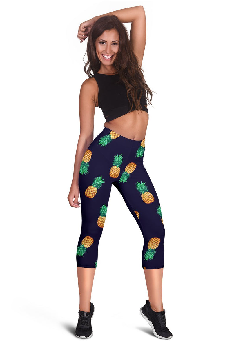 Pineapple Pattern Women Capris