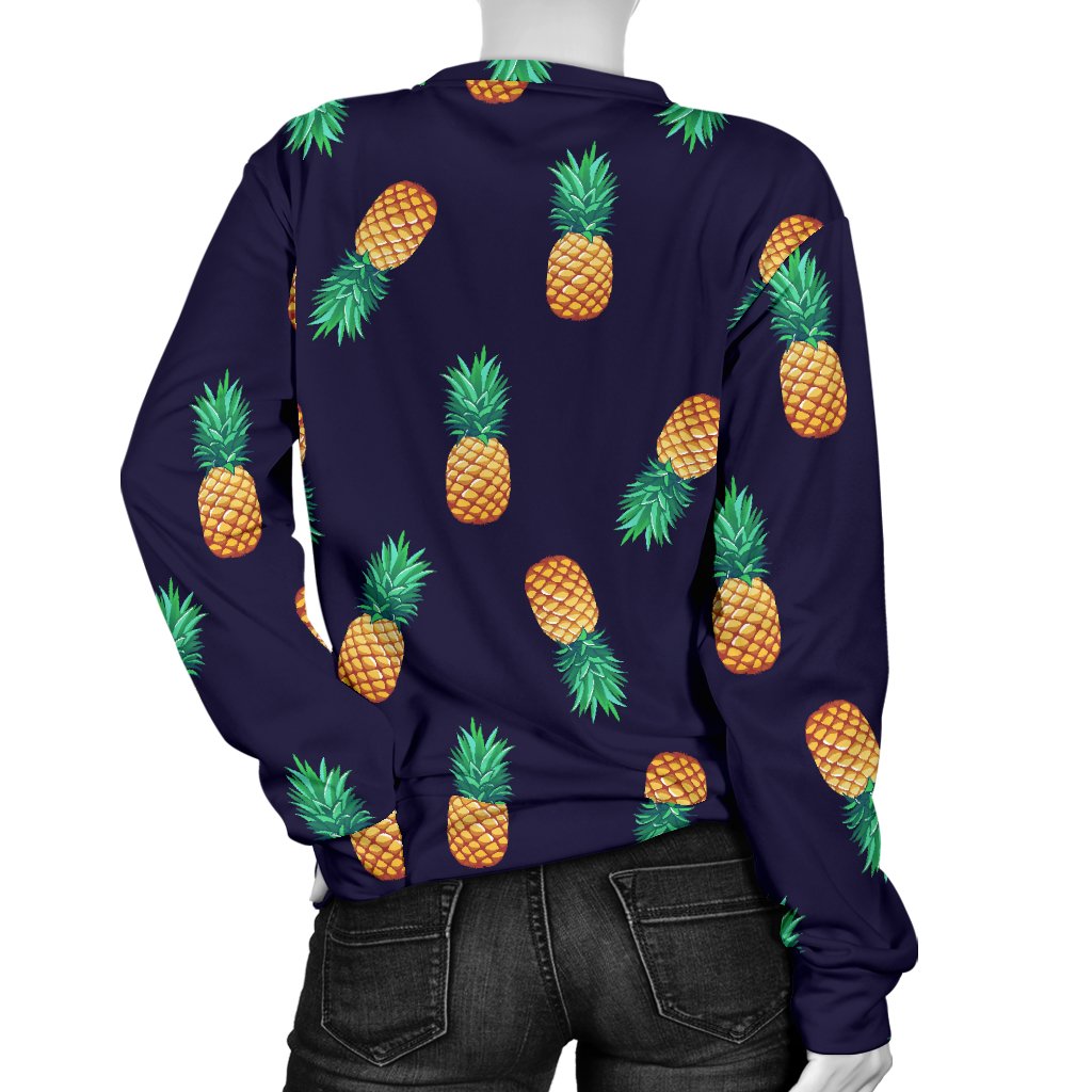 Pineapple Pattern Women Crewneck Sweatshirt