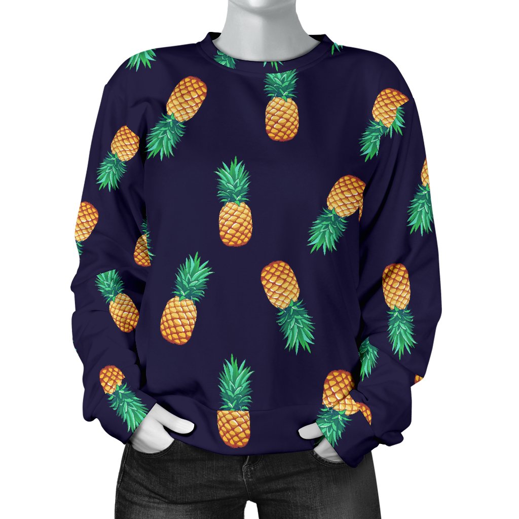 Pineapple Pattern Women Crewneck Sweatshirt