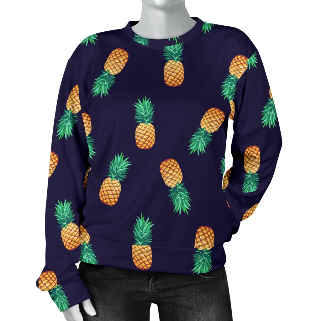Pineapple Pattern Women Crewneck Sweatshirt