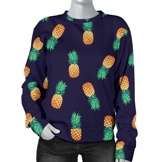Pineapple Pattern Women Crewneck Sweatshirt