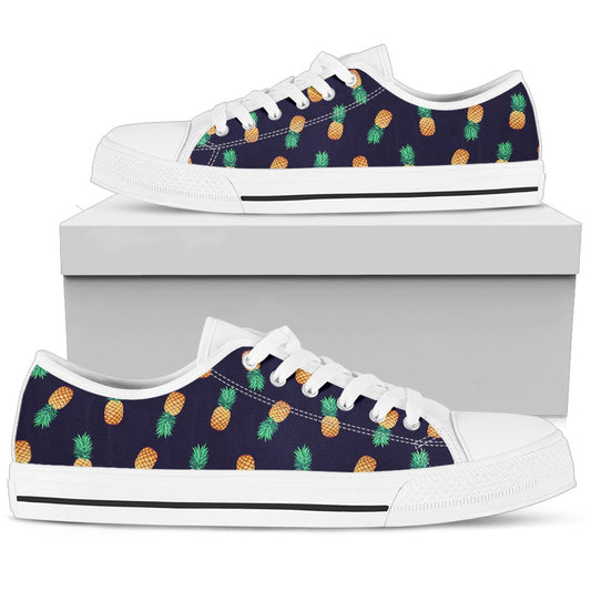 Pineapple Pattern Women Low Top Shoes