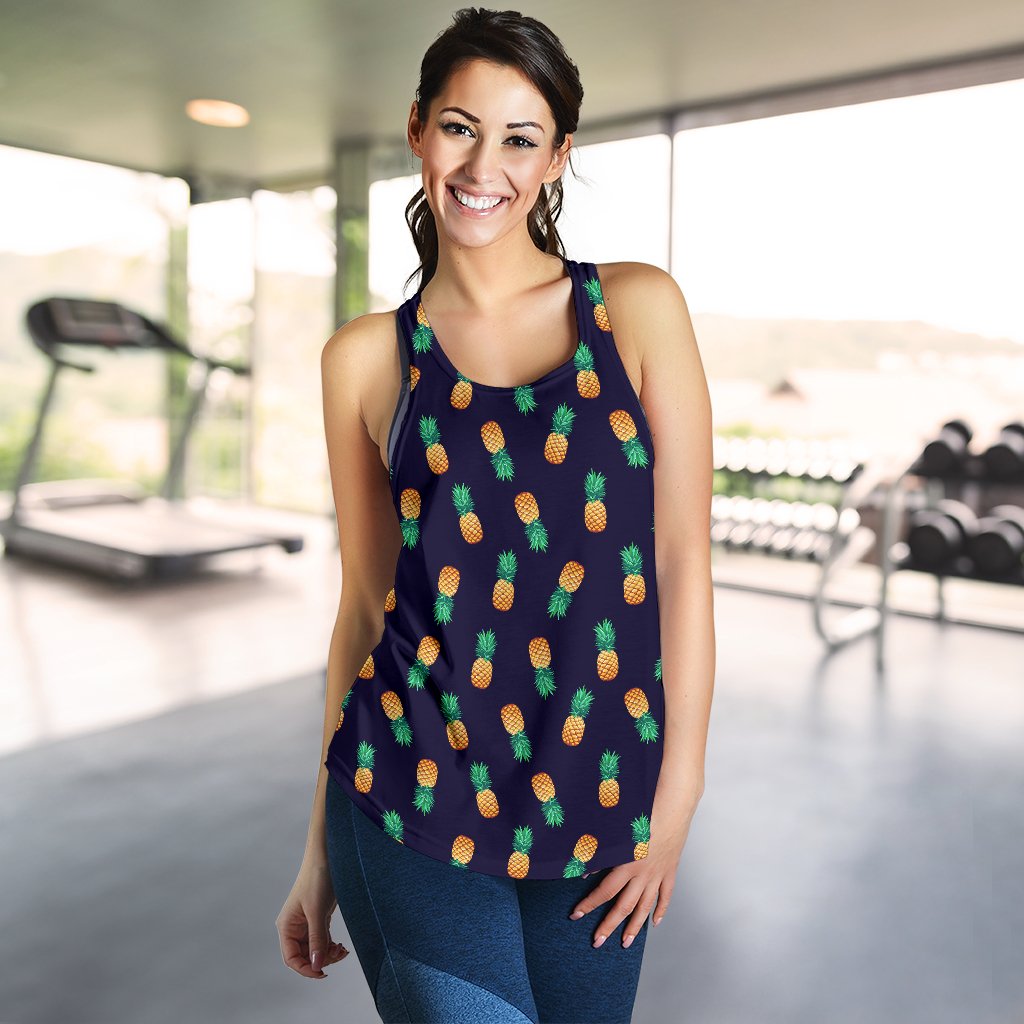 Pineapple Pattern Women Racerback Tank Top
