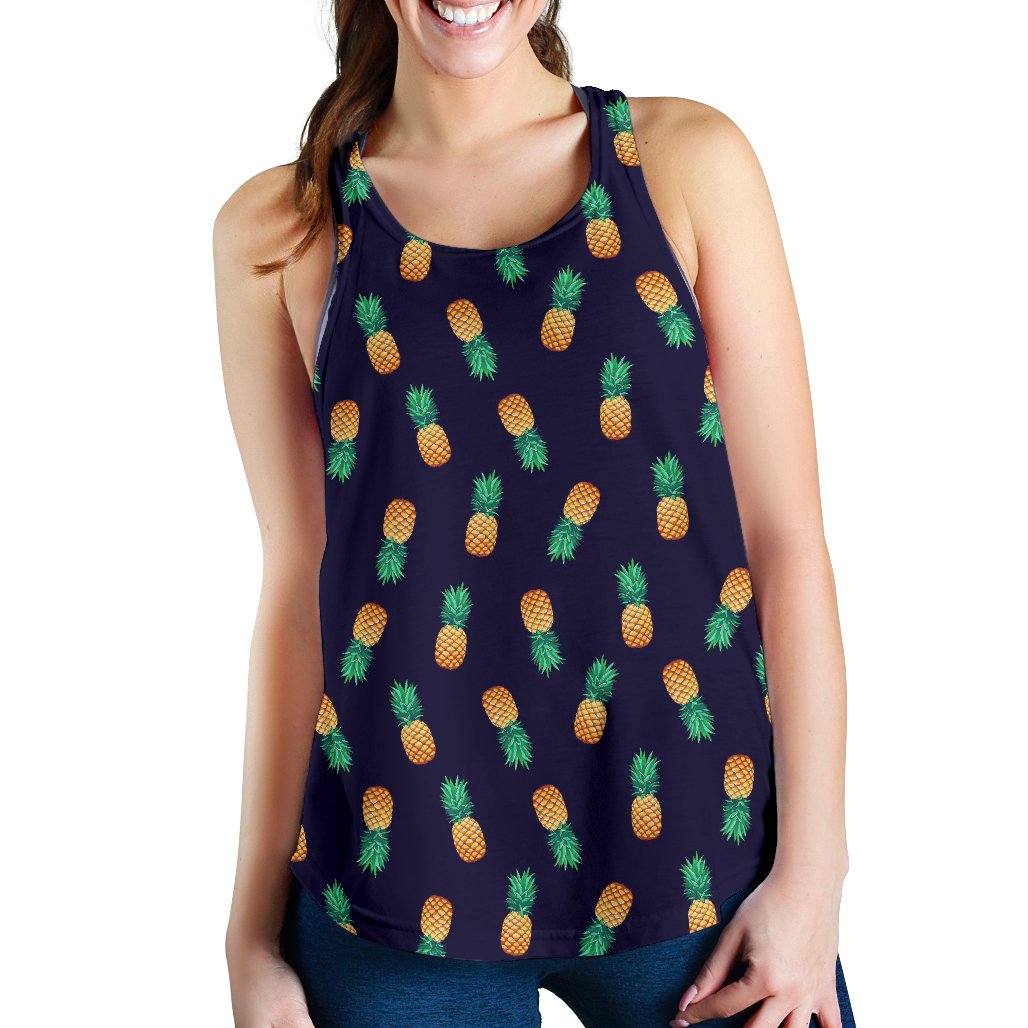 Pineapple Pattern Women Racerback Tank Top