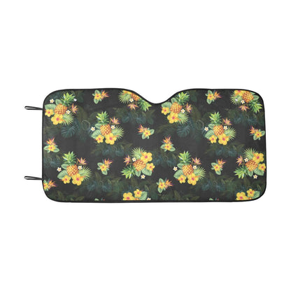 Pineapple Tropical Flower Print Pattern Car Sun Shade-JorJune