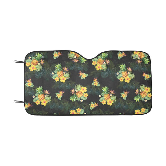 Pineapple Tropical Flower Print Pattern Car Sun Shade-JorJune