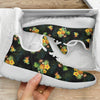 Pineapple Tropical Flower Print Pattern Mesh Knit Sneakers Shoes