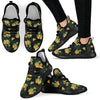 Pineapple Tropical Flower Print Pattern Mesh Knit Sneakers Shoes