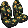 Pineapple Tropical Flower Print Pattern Universal Fit Car Seat Covers-JorJune