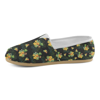 Pineapple Tropical Flower Print Pattern Women Casual Shoes-JorJune.com