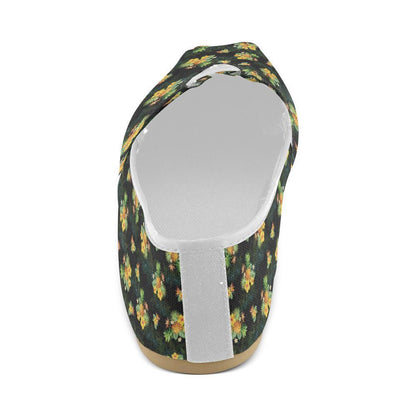 Pineapple Tropical Flower Print Pattern Women Casual Shoes-JorJune.com