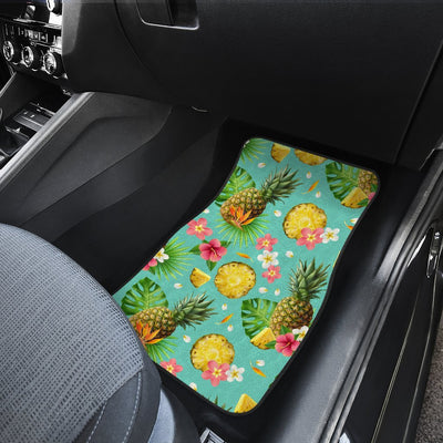 Hibiscus Pineapple Hawaiian Tropical Car Floor Mats