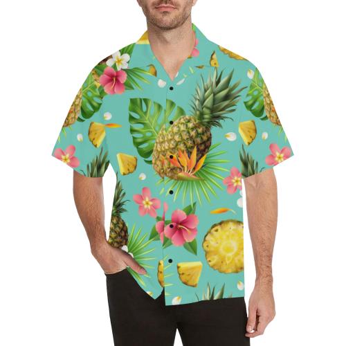 Pineapple Tropical Fresh Men Hawaiian Shirt