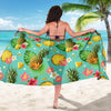 Hibiscus Pineapple Hawaiian Tropical Beach Sarong Pareo Wrap