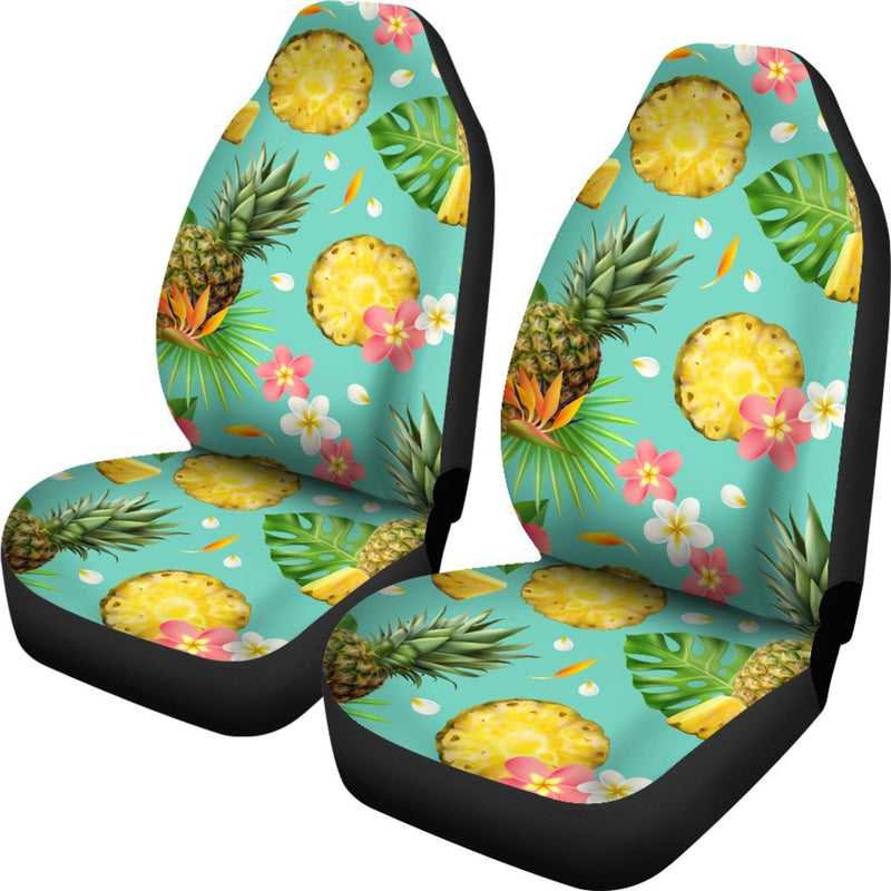 Hibiscus Pineapple Hawaiian Tropical Universal Fit Car Seat Covers