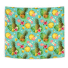 Hibiscus Pineapple Hawaiian Tropical Wall Tapestry
