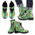 Hibiscus Pineapple Hawaiian Tropical Women & Men Leather Boots