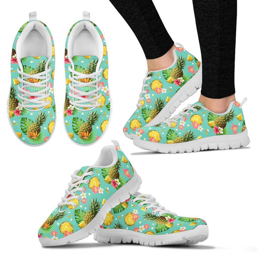 Hibiscus Pineapple Hawaiian Tropical Women Sneakers