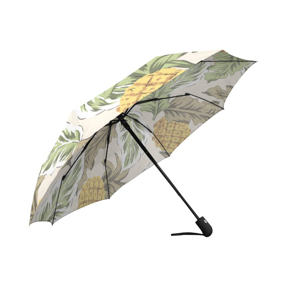 Pineapple Vintage Tropical Automatic Foldable Umbrella