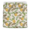 Pineapple Vintage Tropical leaves Duvet Cover Bedding Set