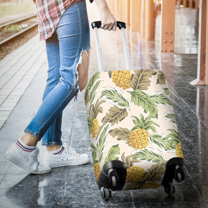 Pineapple Vintage Tropical leaves Luggage Protective Cover