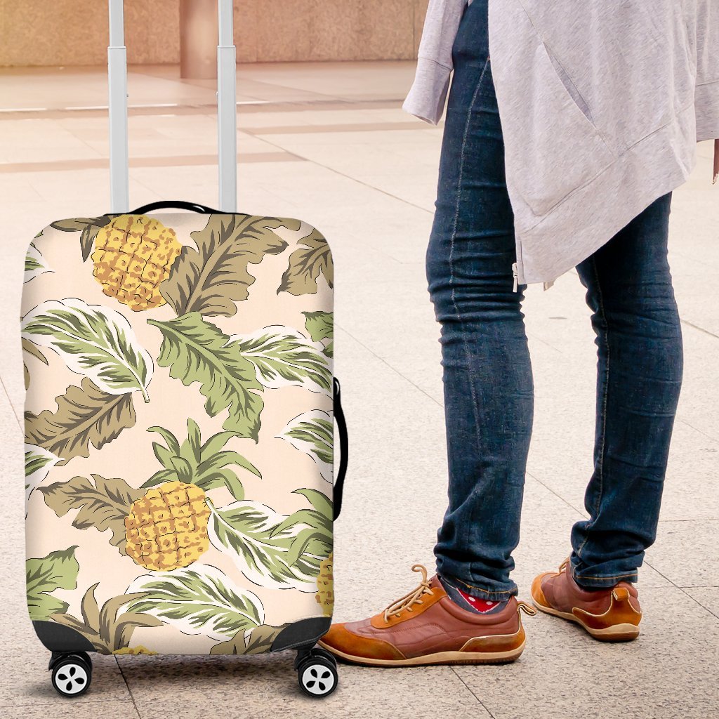 Pineapple Vintage Tropical leaves Luggage Protective Cover