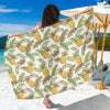 Pineapple Vintage Tropical leaves Beach Sarong Pareo Wrap