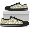 Pineapple Vintage Tropical leaves Women Low Top Canvas Shoes