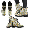 Pineapple Vintage Tropical Leaves Women & Men Leather Boots
