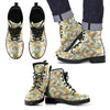 Pineapple Vintage Tropical Leaves Women & Men Leather Boots