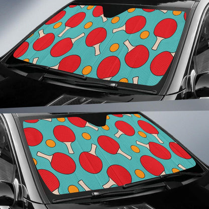 Ping Pong Pattern Print Design A01 Car Sun Shades-JORJUNE.COM