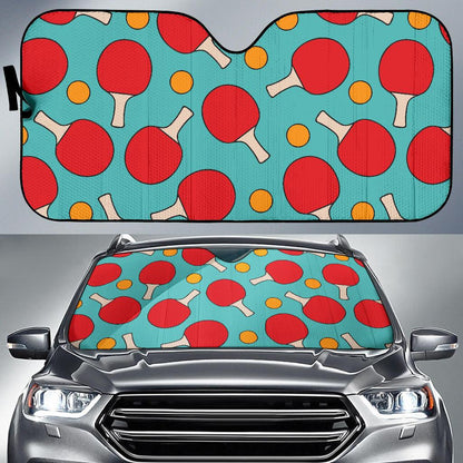 Ping Pong Pattern Print Design A01 Car Sun Shades-JORJUNE.COM